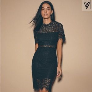 BNWT Lulus Black Lace Dress